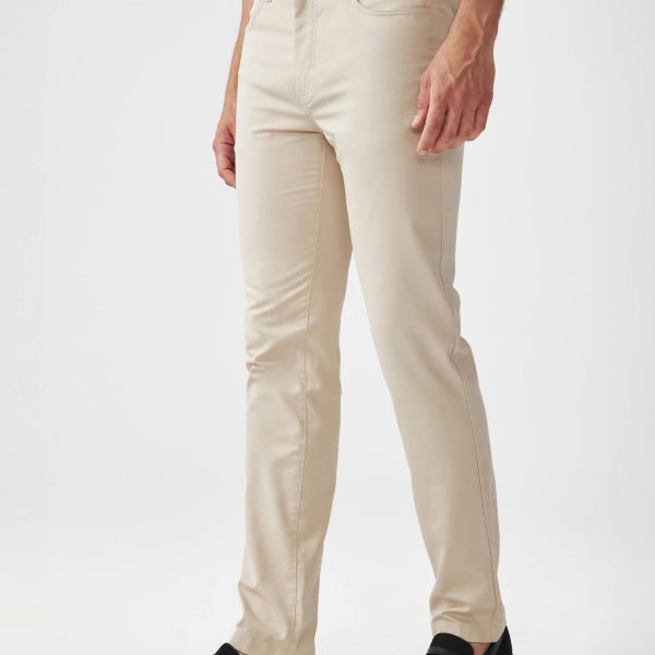 Naples Khaki Stretch 5-Pocket Pants