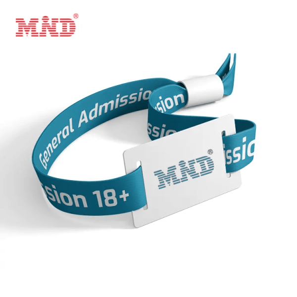 Custom Music Festival Event NFC Fabric Woven Wristband 13.56Mhz Cloth RFID Wristbands