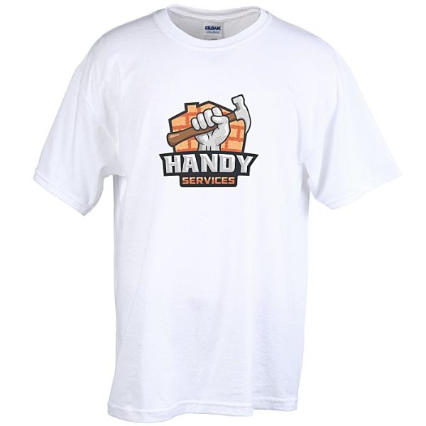 Gildan 5.5 oz. DryBlend 50/50 T-Shirt - Full Color - White 103477-FC-W