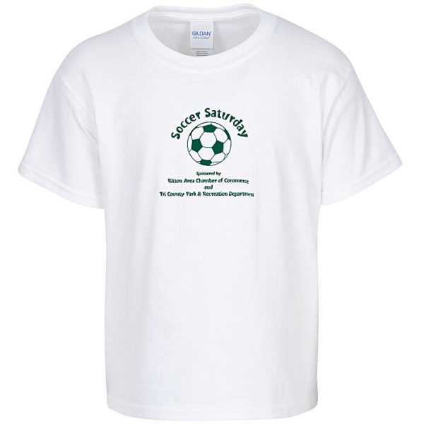 Gildan 6 oz. Ultra Cotton T-Shirt - Youth - Screen - White 590-Y-S-W