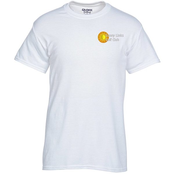 Gildan 5.5 oz. DryBlend 50/50 T-Shirt - Embroidered - White 103477-E-W