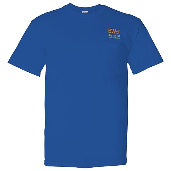 Gildan 5.5 oz. DryBlend 50/50 Pocket T-Shirt - Embroidered - Colors 103477-P-E-C