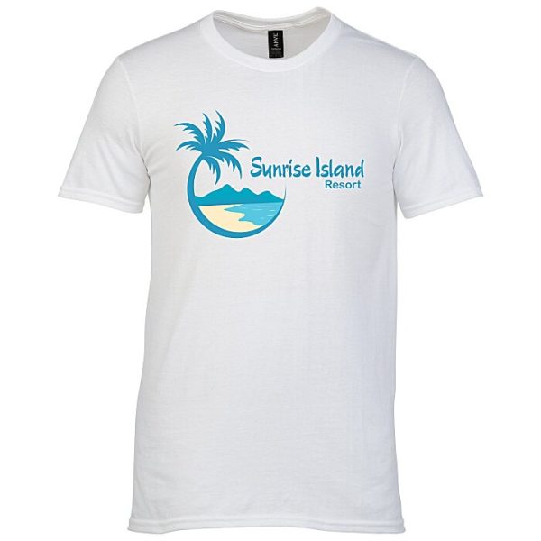 Gildan Lightweight T-Shirt - Mens - White - Full Color 103481-M-W-FC