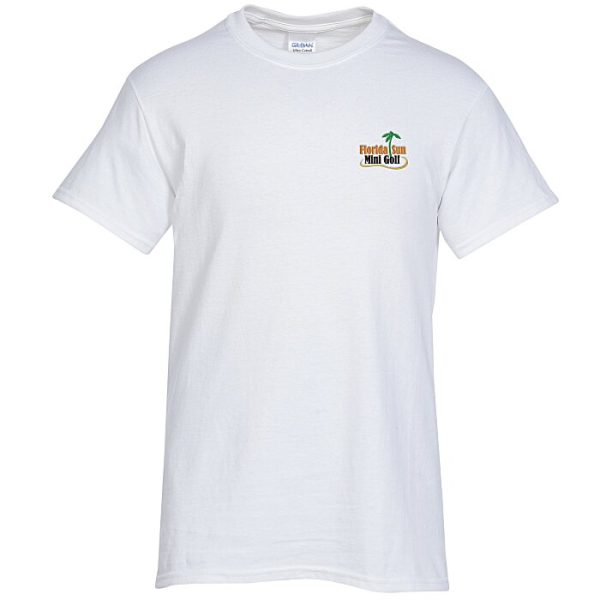 Gildan 6 oz. Ultra Cotton T-Shirt - Mens - Embroidered - White 590-M-E-W