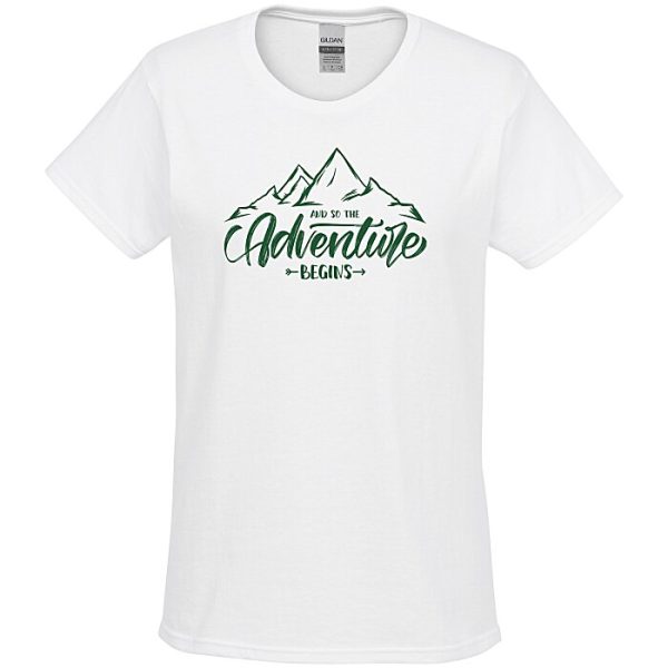 Gildan 6 oz. Ultra Cotton T-Shirt - Ladies - Screen - White 590-L-S-W