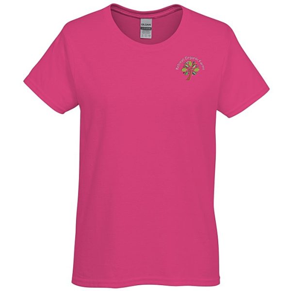 Gildan 6 oz. Ultra Cotton T-Shirt - Ladies - Embroidered - Colors 590-L-E-C
