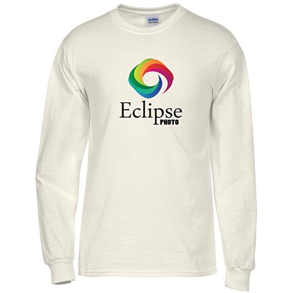 Gildan 6 oz. Ultra Cotton LS T-Shirt - Mens - Full Color - White 590-M-LS-FC-W