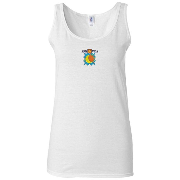 Gildan Softstyle Tank Top - Ladies - White - Embroidered 103476-L-TT-W-E
