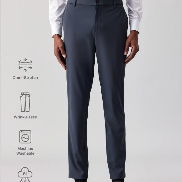 Sea Mist Gray Stretch Casual Pants