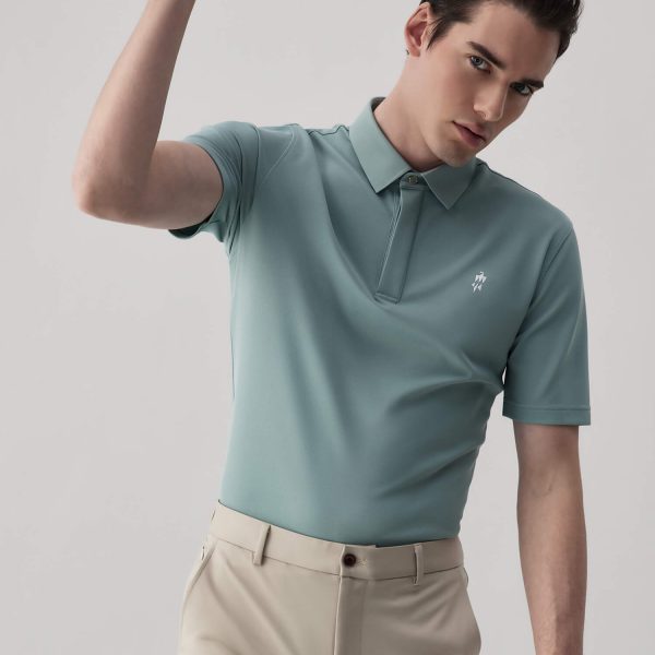 Mako Green High-Stretch Short-Sleeve Polo