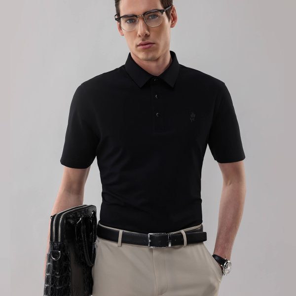 Meteorite Black High-Stretch Polo