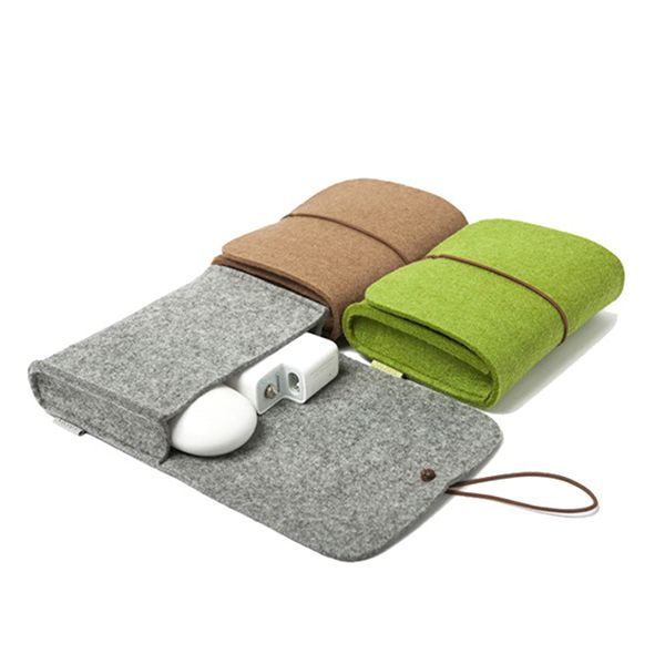 Wool Felt Gadget Pouch | Wool Felt Bags