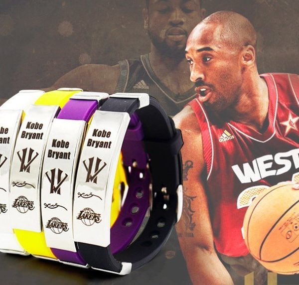 Kobe Bryant silicone wristband NBA basketball adjustable metal