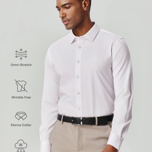 Ivory Pinstripe Stretch Shirt