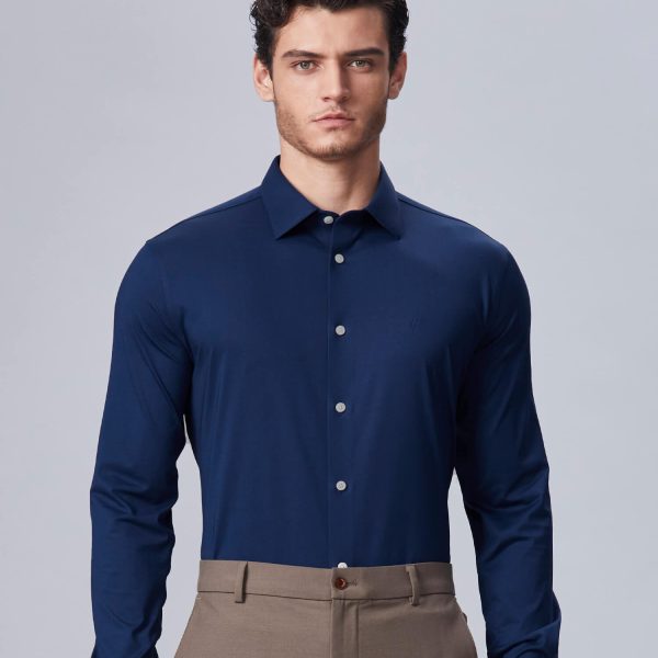 S50 Dusk Brocade Blue High-Stretch Shirt