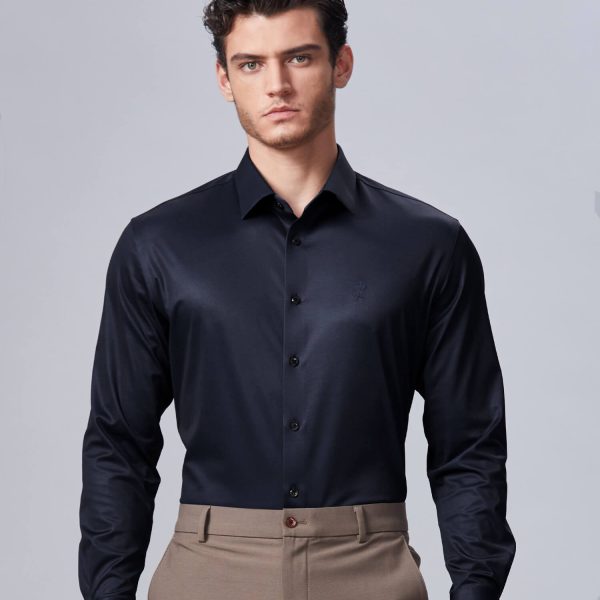 S50 Glazed Sapphire Blue High-Stretch Shirt