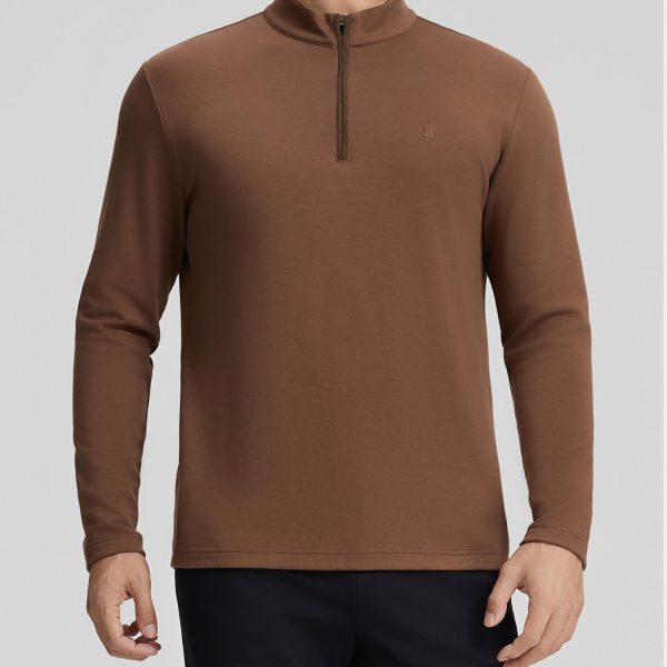 Desert Brown Stand-up Neck Warm Soft Shirt