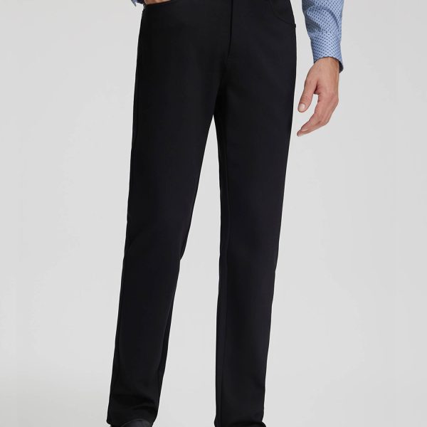 Ink Black 5-Pocket Stretch Casual Pants