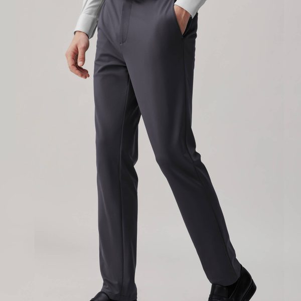 Volcanic Ash Gray Stretch Casual Pants
