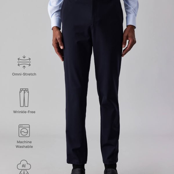 Orion Nebula Navy Blue Stretch Casual Pants