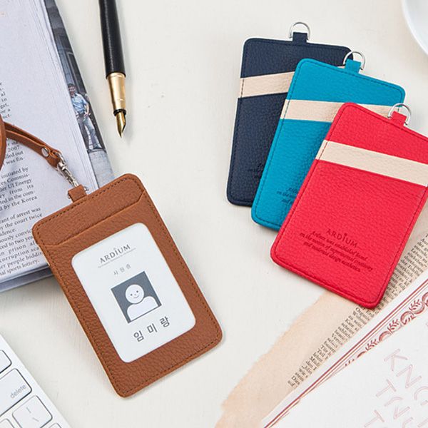 Fashionable PU ID Holder with Neck Cord | Employee ID Holder | Customized Office Supplies