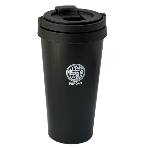 Travel Coffee Mug Stainless Steel Vacuum Insulated- Spill Proof Hot & Cold for Drinks, Traveling Thermos Flask with Handle & Lid | Black Color | (500 ml)