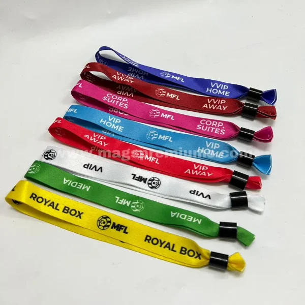 Custom Promotional Gifts Elastic Cloth Bracelet Thin Elastic Band Wristband For Events