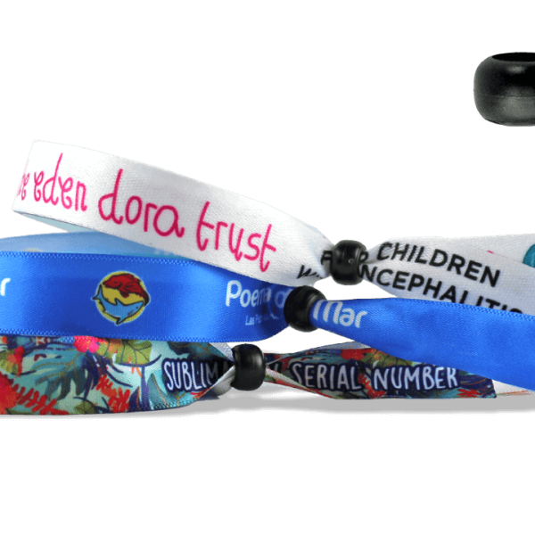 Custom Sublimation Fabric Satin Eco Friendly Cloth Wrist Band Recycled Wristband For Events
