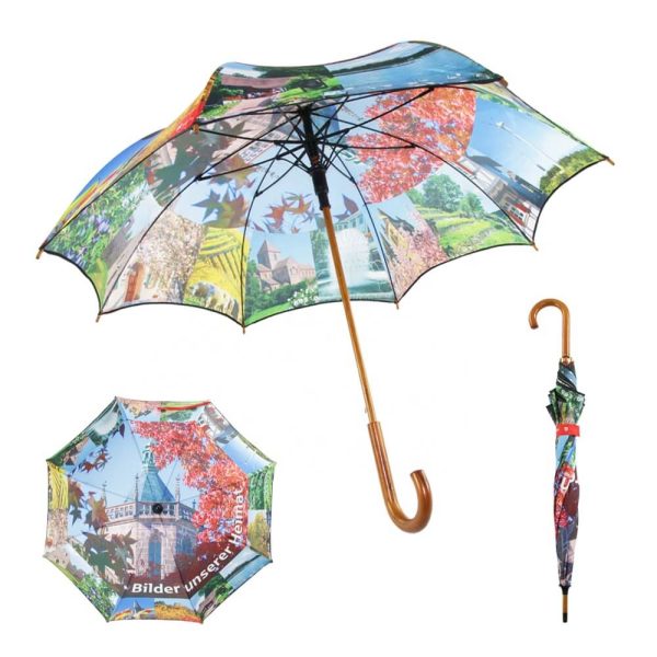 Personalized wooden umbrella