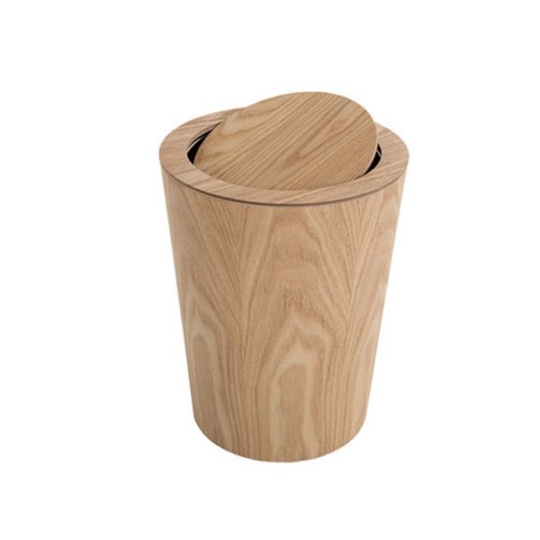 High Quality Unique Wooden Trash Bin Without Lid Modern Hotel Suitable Dustbin Garbage Can for Waste Bin