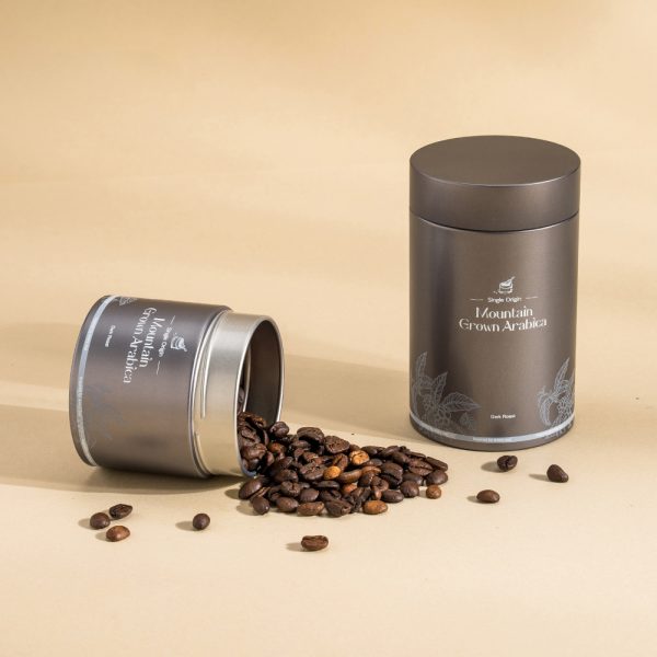Simple Small Metal Cans Round Airtight Coffee Beans Tin Cans Spice Powder Canister Food Grade