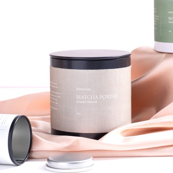 Round Metal Boxes Tin Packaging Food Grade Storage Matcha Cans