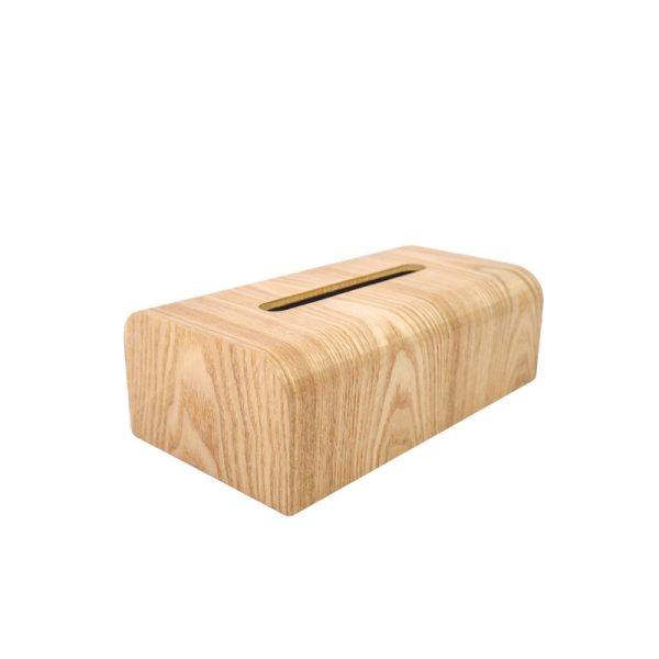 Custom Napkin Dispenser Wooden Box  Wholesale Bathroom Wooden Tissue Holder Box With Radian