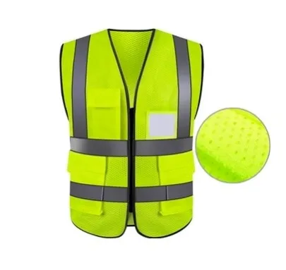 Cheap Reflective High Visibility Yellow Lime Mesh Warning Signal Vest Top Grade Wholesale Knitted Orange Yellow Safety Vest