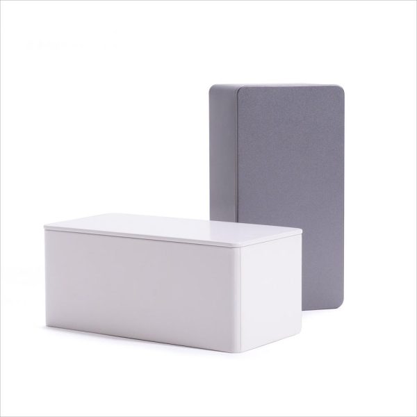 Simple Small Rectangular Metal Box for Tea Bag Biscuit Storage