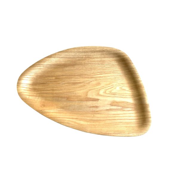 High Quality Supply Wholesale Small Plywood Non-slip Snack Serving Tray Wood Plate Dishes for Restaurant or Home Decoration