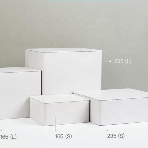 Customization Metal Box White Square Tin Boxes for Biscuit Sweets Packiging Valentines Day Gift Set Verpackungs Box