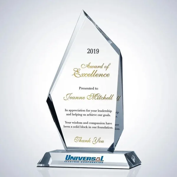 Customized 3D Laser Engraved K9 Crystal Glass Awards Trophies Blank Custom Crystal Trophy