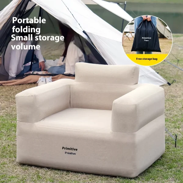 Modern Single Air Mattress Inflatable Sofa Portable Lazy Man Chair for Home Living Room Outdoor Camping Picnics