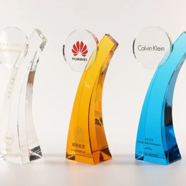 Wholesale Custom Crystal Award Trophy Engraved K9 Crystal Glass Trophy