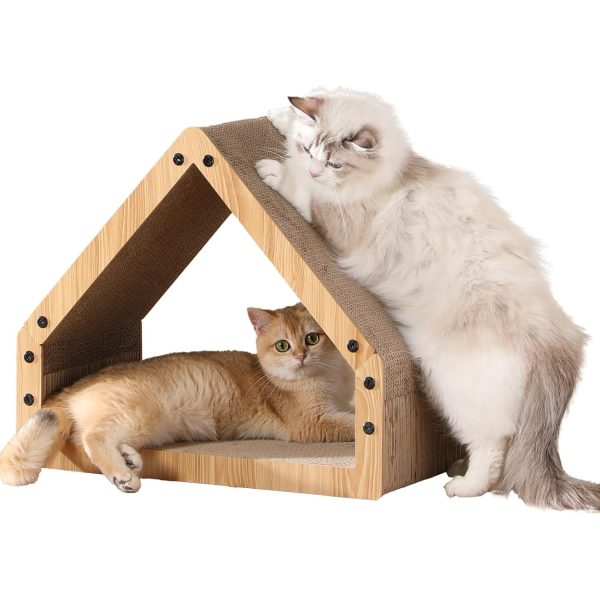 Polygonal Cat Scratching Board Corrugated Cat Decompression Anti-Scratching Sofa Wooden Cat Scratcher