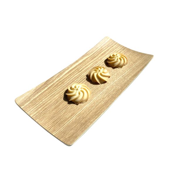 Wholesale Nonslip Rectangular Tray Large Coffee Tea Tray Cake Dessert Serving Plate Anti-Slip Bamboo Wood Serving Tray