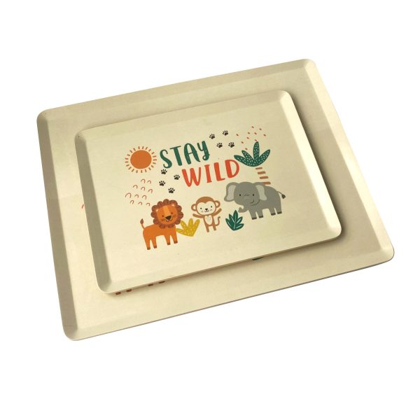 Custom Floral Printed Oblong Serving Tray Durable Bent Wooden Dinnerware Heat Resistant Lacquer for Kitchen Desk Living Room Use