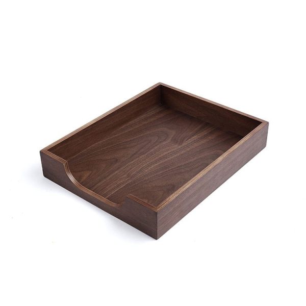 Wood Letter Tray Wooden Tones Collection Front Load Documents Tray for Desktop Organizer Desk Magazine File Folder Paper Holder