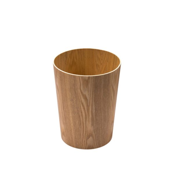 Round Opening Top Room Table Wooden Trash Can Wholesale Custom