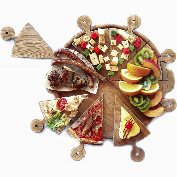 Round Charcuterie Board Pizza Serving Mini Cutting Board 8 Small Charcuterie Boards Hand Carved Round Wooden Tray.