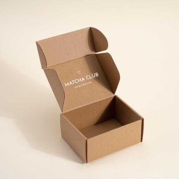 Customizable Corrugated Paper Box Matcha Packaging Set Gift Box Foldable Mailer Box