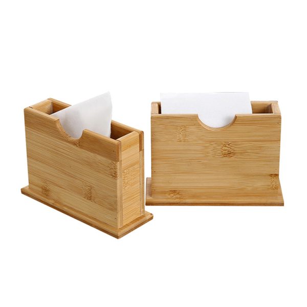 Oem Custom Rectangle Rectangular Unique Bamboo Facial Tissue Box Wholesale for Restaurant