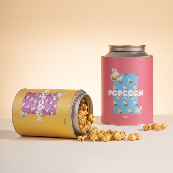 Empty High-Quality Airtight Big Canister for Popcorn Storage Container Popcorn Tins