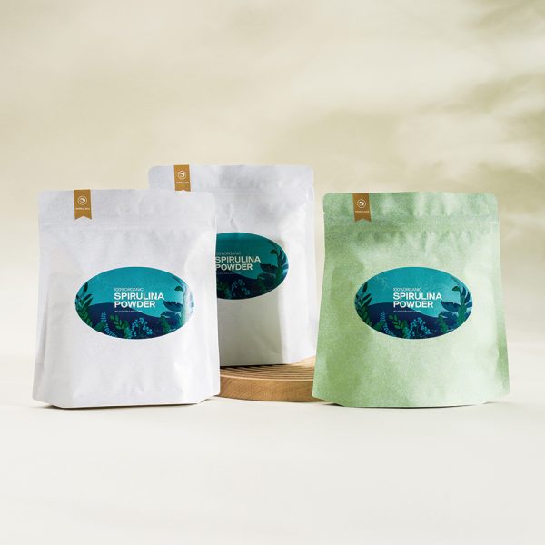 Aluminium Foil Cotton Paper Zipper Bag Powder Storage Coffee Packaging Stand up Pouch